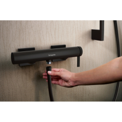 Jednouchwytowa bateria prysznicowa, natynkowa Czarny Matowy Tecturis E HANSGROHE 73620670