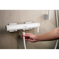 Jednouchwytowa bateria prysznicowa, natynkowa Biały Matowy Tecturis E HANSGROHE 73620700