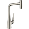 Jednouchwytowa bateria kuchenna 320, wyciągana wylewka, 2jet, sBox Stal Szlachetna Finish Metris Select M71 HANSGROHE 73816800