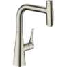 Jednouchwytowa bateria kuchenna 240, wyciągana wylewka, 2jet, sBox Stal Szlachetna Finish Metris Select M71 HANSGROHE 73817800