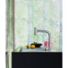 2-otworowa jednouchwytowa bateria kuchenna 200 z wyciąganą wylewką, 2jet, sBox Chrom Metris Select M71 HANSGROHE 73818000
