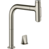 2-otworowa Bateria kuchenna 200 z wyciąganą wylewką, 2jet, sBox Stal Szlachetna Finish Metris Select M71 HANSGROHE 73818800