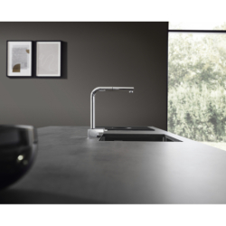 Jednouchwytowa bateria kuchenna 250, wyciągana wylewka, 2jet, sBox Chrom Aquno Select M81 HANSGROHE 73830000