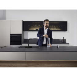 Jednouchwytowa bateria kuchenna 250, wyciągana wylewka, 2jet, sBox Czarny Matowy Aquno Select M81 HANSGROHE 73830670