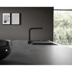 Jednouchwytowa bateria kuchenna 250, wyciągana wylewka, 2jet, sBox Czarny Matowy Aquno Select M81 HANSGROHE 73830670