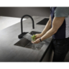 Jednouchwytowa bateria kuchenna 170, wyciągana wylewka, 3jet, sBox Czarny Matowy Aquno Select M81 HANSGROHE 73831670
