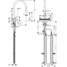 Jednouchwytowa bateria kuchenna 170, wyciągana wylewka, 3jet, sBox Czarny Matowy Aquno Select M81 HANSGROHE 73831670