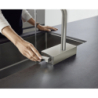 Jednouchwytowa bateria kuchenna 250, wyciągana wylewka, 2jet Stal Szlachetna Finish Aquno Select M81 HANSGROHE 73836800