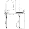 Jednouchwytowa bateria kuchenna 170, wyciągana wylewka, 3jet Czarny Matowy Aquno Select M81 HANSGROHE 73837670
