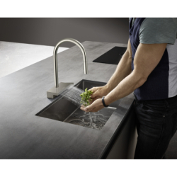 Jednouchwytowa bateria kuchenna 170, wyciągana wylewka, 3jet Stal Szlachetna Finish Aquno Select M81 HANSGROHE 73837800