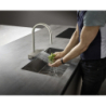 Jednouchwytowa bateria kuchenna 170, wyciągana wylewka, 3jet Stal Szlachetna Finish Aquno Select M81 HANSGROHE 73837800