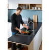 Jednouchwytowa bateria kuchenna 160, wyciągana wylewka, 2jet, sBox Chrom Talis M51 HANSGROHE 73850000