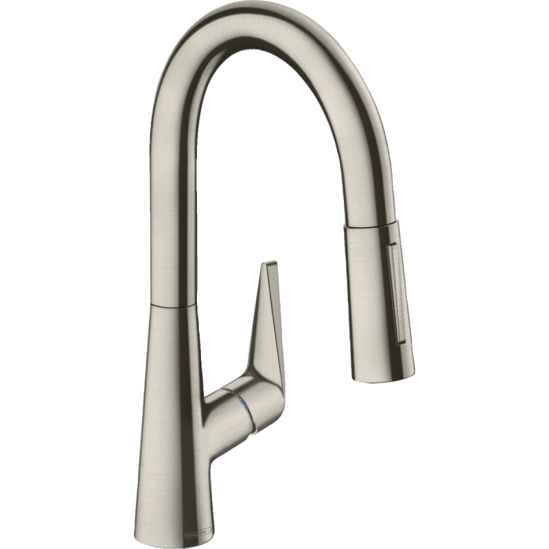 Jednouchwytowa bateria kuchenna 160, wyciągana wylewka, 2jet, sBox Stal Szlachetna Finish Talis M51 HANSGROHE 73850800