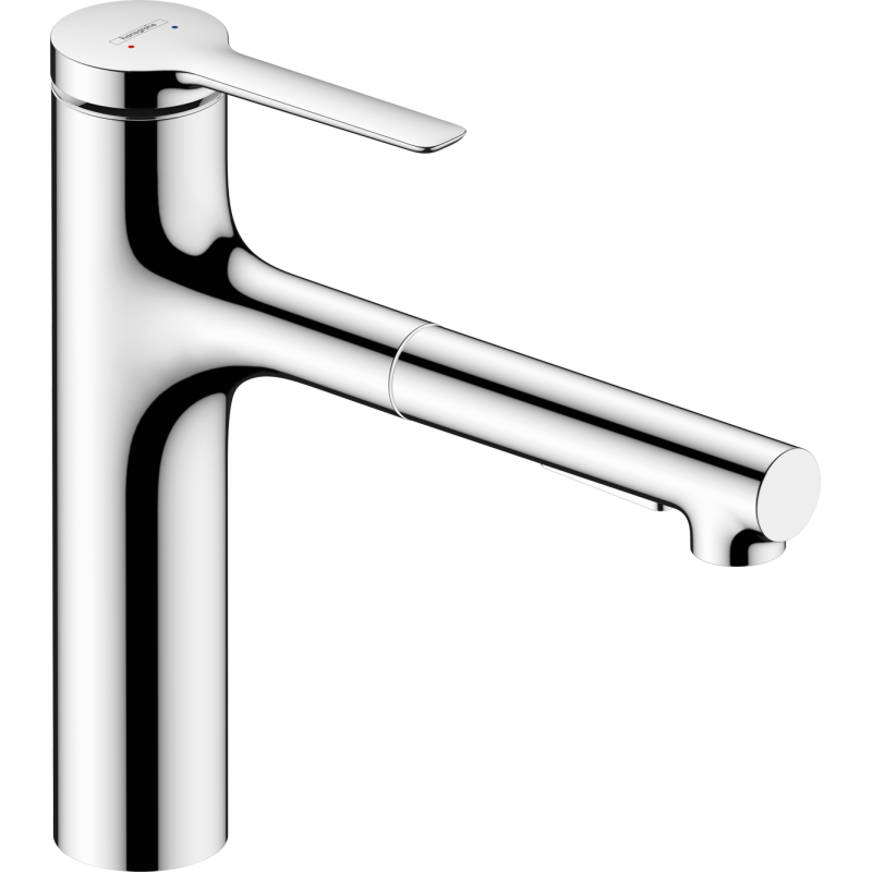 Jednouchwytowa bateria kuchenna 160, wyciągana wylewka, 2jet Chrom Zesis M33 HANSGROHE 74801000
