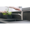 Jednouchwytowa bateria kuchenna 150, wyciągana wylewka, 2jet, sBox lite Stal Szlachetna Finish Zesis M33 HANSGROHE 74803800
