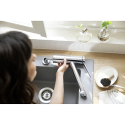 Jednouchwytowa bateria kuchenna 160, do instalacji przed oknem, 1jet Chrom Zesis M33 HANSGROHE 74805000