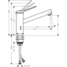 Jednouchwytowa bateria kuchenna 150, CoolStart, EcoSelection, 1jet Stal Szlachetna Finish Zesis M33 HANSGROHE 74813800