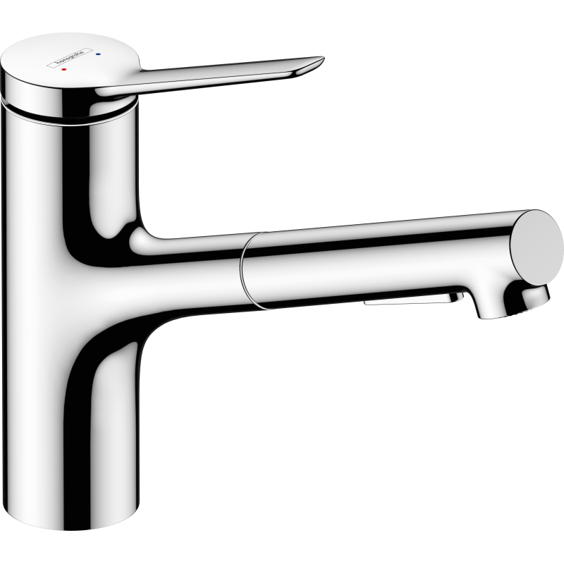 Jednouchwytowa bateria kuchenna 150, metalowa wyciągana wylewka, 2jet Chrom Zesis M33 HANSGROHE 74820000