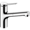 Jednouchwytowa bateria kuchenna 150, metalowa wyciągana wylewka, 2jet Chrom Zesis M33 HANSGROHE 74820000