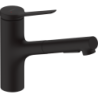 Jednouchwytowa bateria kuchenna 150, metalowa wyciągana wylewka, 2jet Czarny Matowy Zesis M33 HANSGROHE 74820670