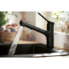Jednouchwytowa bateria kuchenna 150, metalowa wyciągana wylewka, 2jet, sBox Czarny Matowy Zesis M33 HANSGROHE 74821670