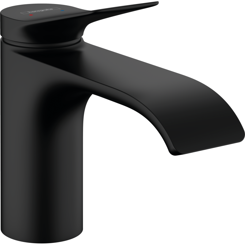Jednouchwytowa bateria umywalkowa 80 z kompletem odpływowym z cięgłem Czarny Matowy Vivenis HANSGROHE 75010670