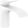 Jednouchwytowa bateria umywalkowa 80 z kompletem odpływowym z cięgłem Biały Matowy Vivenis HANSGROHE 75010700