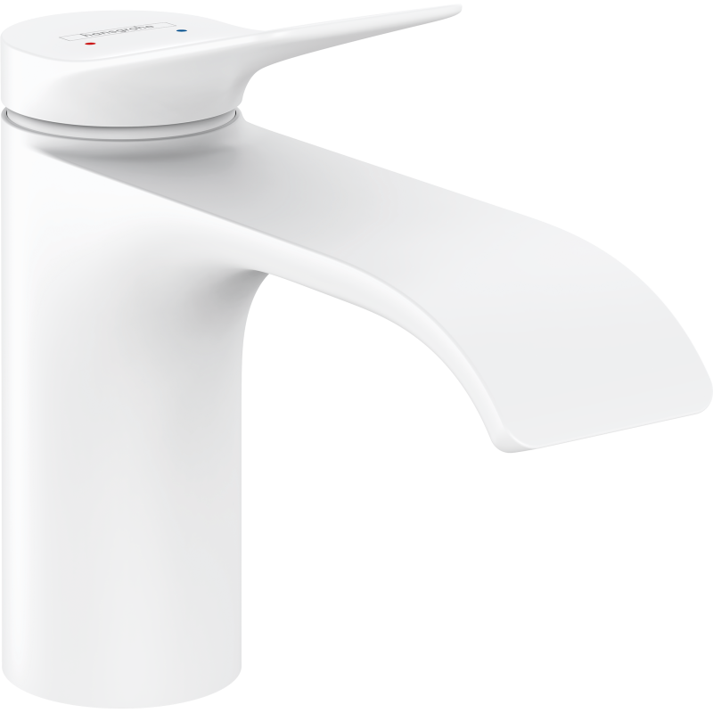 Jednouchwytowa bateria umywalkowa 80 bez kompletu odpływowego Biały Matowy Vivenis HANSGROHE 75012700