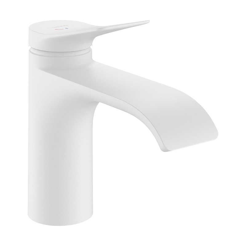 Jednouchwytowa bateria umywalkowa 80 CoolStart z kompletem odpływowym z cięgłem Biały Matowy Vivenis HANSGROHE 75014700