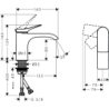 Jednouchwytowa bateria umywalkowa 80 CoolStart bez kompletu odpływowego Biały Matowy Vivenis HANSGROHE 75015700