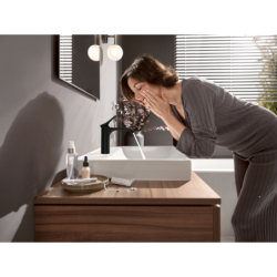 Jednouchwytowa bateria umywalkowa 110 bez kompletu odpływowego Czarny Matowy Vivenis HANSGROHE 75022670