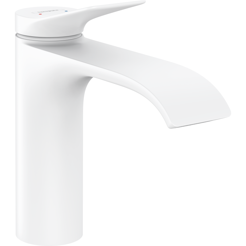 Jednouchwytowa bateria umywalkowa 110 bez kompletu odpływowego Biały Matowy Vivenis HANSGROHE 75022700