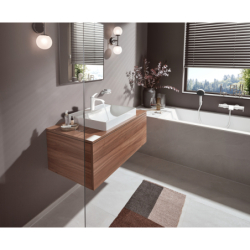 Jednouchwytowa bateria umywalkowa 110 bez kompletu odpływowego Biały Matowy Vivenis HANSGROHE 75022700