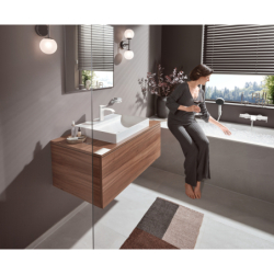 Jednouchwytowa bateria umywalkowa 110 bez kompletu odpływowego Biały Matowy Vivenis HANSGROHE 75022700