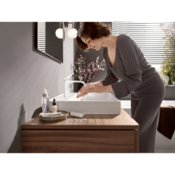 Jednouchwytowa bateria umywalkowa 110 bez kompletu odpływowego Biały Matowy Vivenis HANSGROHE 75022700