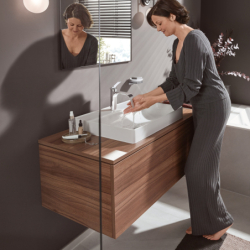 Jednouchwytowa bateria umywalkowa 110 CoolStart z kompletem odpływowym z cięgłem Chrom Vivenis HANSGROHE 75023000
