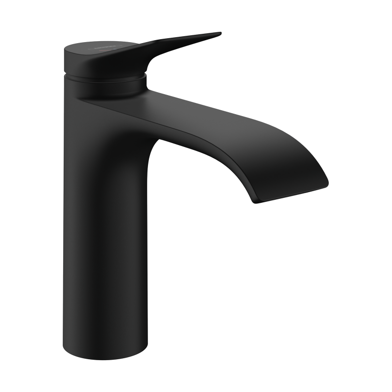 Jednouchwytowa bateria umywalkowa 110 CoolStart z kompletem odpływowym z cięgłem Czarny Matowy Vivenis HANSGROHE 75023670