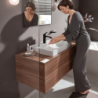 Jednouchwytowa bateria umywalkowa 110 CoolStart z kompletem odpływowym z cięgłem Czarny Matowy Vivenis HANSGROHE 75023670