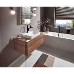 Jednouchwytowa bateria umywalkowa 210 z obrotową wylewką bez kompletu odpływowego Czarny Matowy Vivenis HANSGROHE 75032670