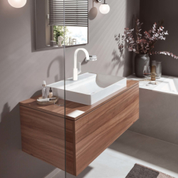 Jednouchwytowa bateria umywalkowa 210 z obrotową wylewką bez kompletu odpływowego Biały Matowy Vivenis HANSGROHE 75032700