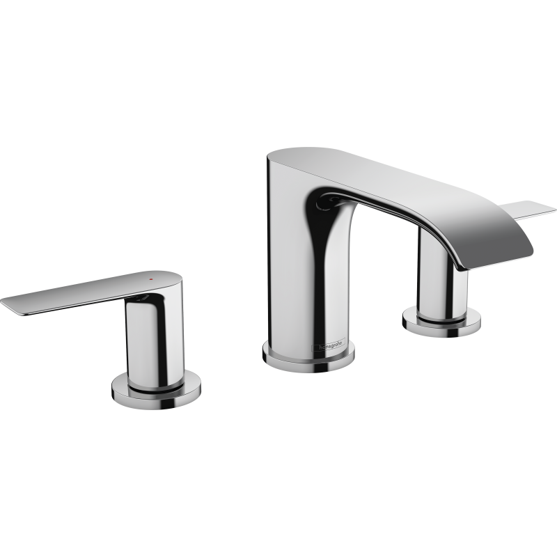 3-otworowa bateria umywalkowa 90 z kompletem odpływowym z cięgłem Chrom Vivenis HANSGROHE 75033000