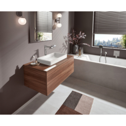 Jednouchwytowa bateria umywalkowa 250 do umywalek nablatowych z kompletem odpływowym z cięgłem Chrom Vivenis HANSGROHE 75040000