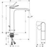 Bateria umywalkowa 250 CoolStart do umywalek nablatowych z kpl odpływowym z cięgłem Biały Matowy Vivenis HANSGROHE 75044700
