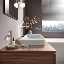 Bateria umywalkowa 250 CoolStart do umywalek nablatowych bez kompletu odpływowego Biały Matowy Vivenis HANSGROHE 75045700