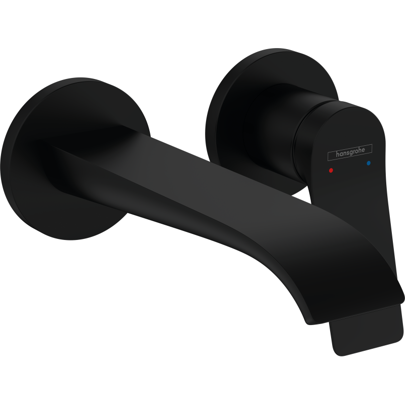 Jednouchwytowa bateria umywalkowa z wylewką 19,2 cm, ścienna, podtynkowa Czarny Matowy Vivenis HANSGROHE 75050670