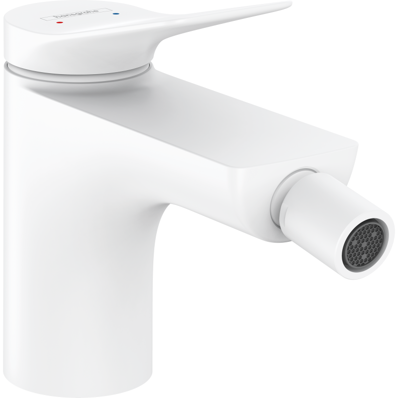 Jednouchwytowa bateria bidetowa z kompletem odpływowym z cięgłem Biały Matowy Vivenis HANSGROHE 75200700