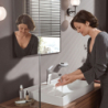 Jednouchwytowa bateria umywalkowa 110 z główką Bidette i wężem 160 cm, kpl odpływowy Push-Open Chrom Vivenis HANSGROHE 75210000