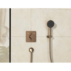 Bateria z mieszaczem do 2 odbiorników, podtynkowa Brąz Szczotkowany DuoTurn Q HANSGROHE 75414140