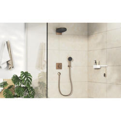 Bateria z mieszaczem do 2 odbiorników, podtynkowa Brąz Szczotkowany DuoTurn Q HANSGROHE 75414140