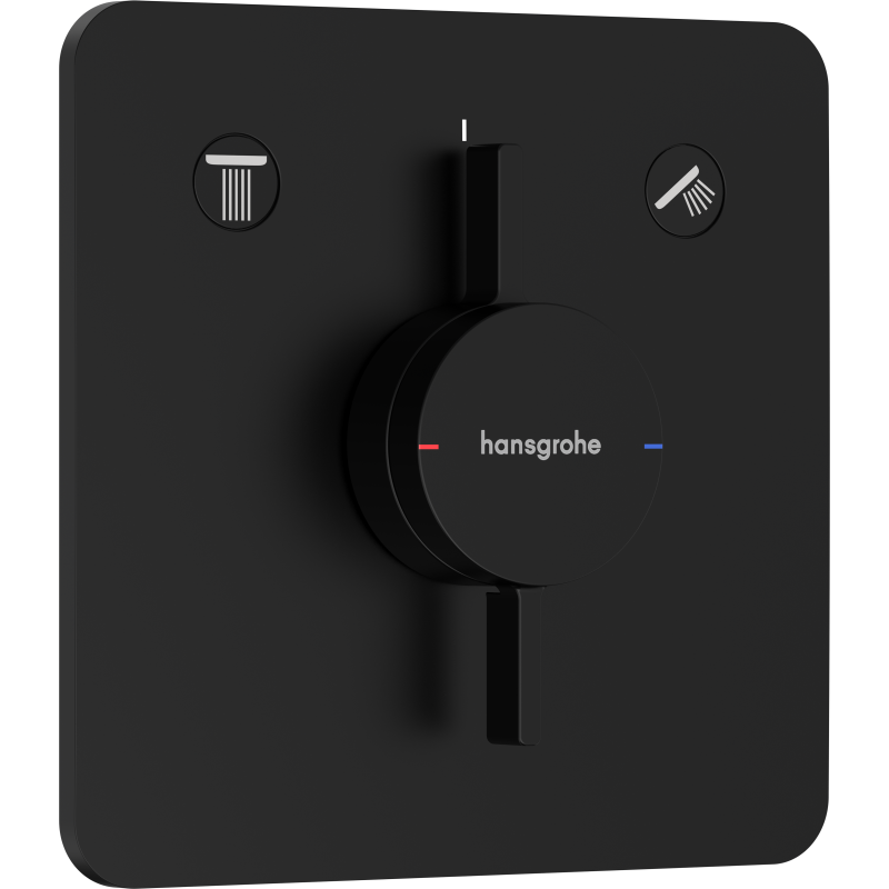 Bateria z mieszaczem do 2 odbiorników, podtynkowa Czarny Matowy DuoTurn Q HANSGROHE 75414670
